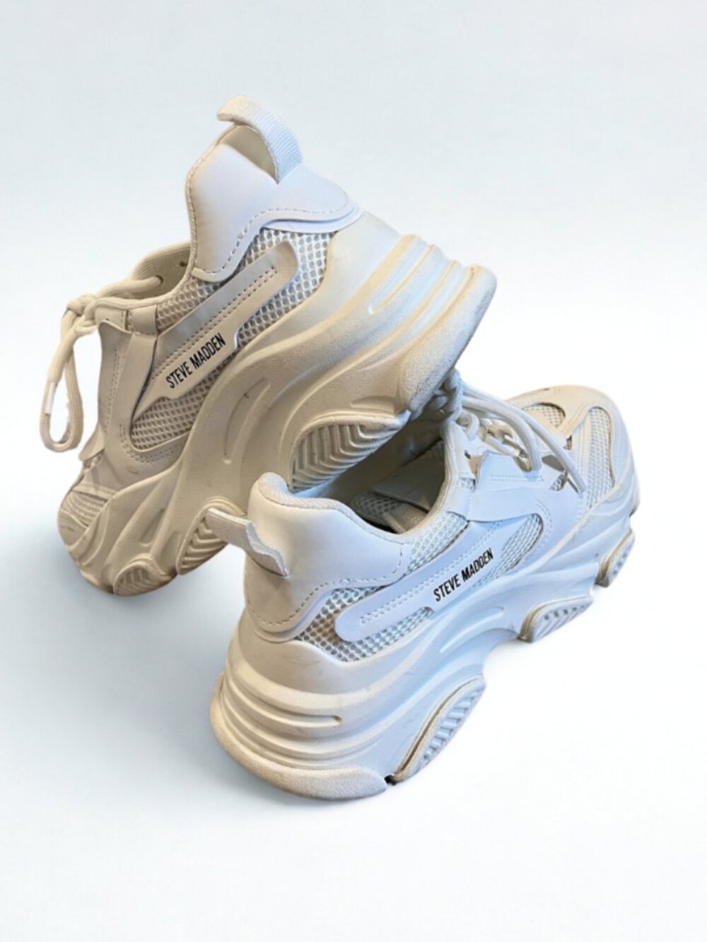 Steve Madden Possession Chunky Dad Sneakers White Size 8